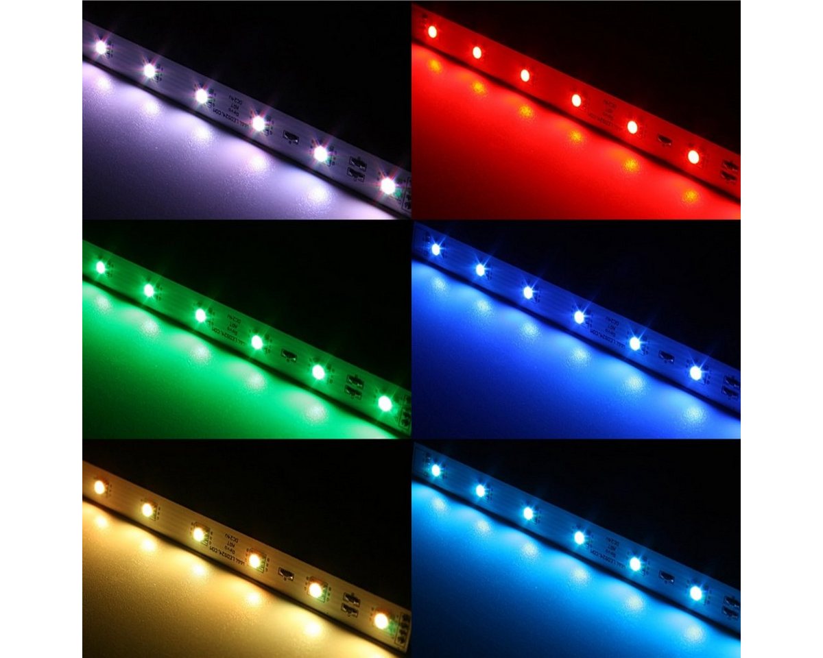 Ogeled LED-Lichterkette 24V LED Modul RGB 25cm, schmal, dimmbar, Farbwechsel, Farbwechsel, Hintergrundbeleuchtung, Bunt, Party-Lichterkette von Ogeled