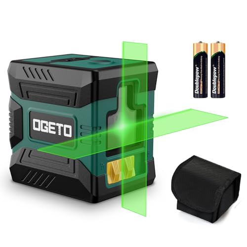 Ogeto Kreuzlinienlaser, Selbstnivellierend Linienlaser(Vertikale/Horizontale Grün Laser, Innenbereich, IP54, 2 x AA Batteriem, Schutztasche), für Bau Renovierung/Straßenbau/Holzarbeiten/DIY Ogeto Kreuzlinienlaser, Selbstnivellierend Linienlaser(Vertikale/Horizontale Grün Laser, Innenbereich, IP54, 2 x AA Batteriem, Schutztasche), für Bau Renovierung/Straßenbau/Holzarbeiten/DIY von Ogeto