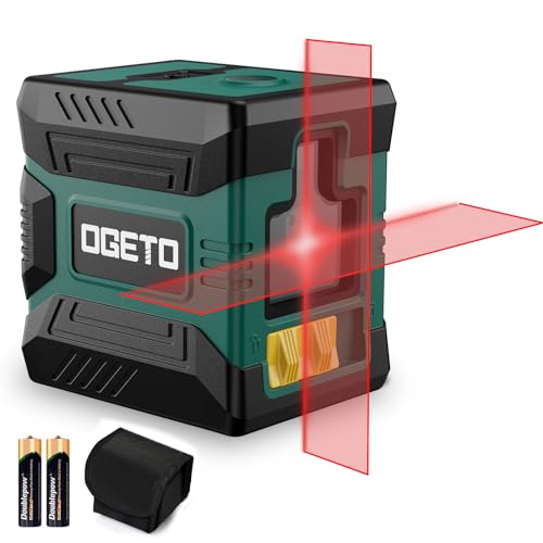 Ogeto Kreuzlinienlaser, Selbstnivellierend Linienlaser(Vertikale/Horizontale Roter Laser, Innenbereich, IP54, 2 x AA Batteriem, Schutztasche), für Bau Renovierung/Straßenbau/Holzarbeiten/DIY Ogeto Kreuzlinienlaser, Selbstnivellierend Linienlaser(Vertikale/Horizontale Roter Laser, Innenbereich, IP54, 2 x AA Batteriem, Schutztasche), für Bau Renovierung/Straßenbau/Holzarbeiten/DIY von Ogeto