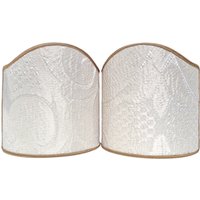 1 Paar Clip-On Shield Shades Sir Francis Rubelli Elfenbeinfarbener Geknitterter Damast Mini-Lampenschirm - Handgefertigt in Italien 1 Paar Clip-On Shield Shades Sir Francis Rubelli Elfenbeinfarbener Geknitterter Damast Mini-Lampenschirm - Handgefertigt in Italien von OggettiVeneziani