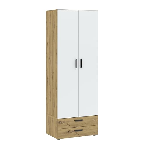 Oggi Italo Garderobenschrank Eiche Sonoma 3-türig | 5 Regale, Kleiderstange | Zeitloser Stil | 47,9kg | Montage erforderlich Oggi Italo Garderobenschrank Eiche Sonoma 3-türig | 5 Regale, Kleiderstange | Zeitloser Stil | 47,9kg | Montage erforderlich von Oggi