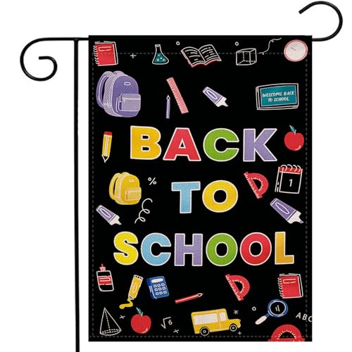 Gartenflagge "Back to School", 32,5 x 45,7 cm, doppelseitig, Schulanfang, Herbst, Hof, Outdoor-Dekoration Gartenflagge "Back to School", 32,5 x 45,7 cm, doppelseitig, Schulanfang, Herbst, Hof, Outdoor-Dekoration von Ogiselestyle