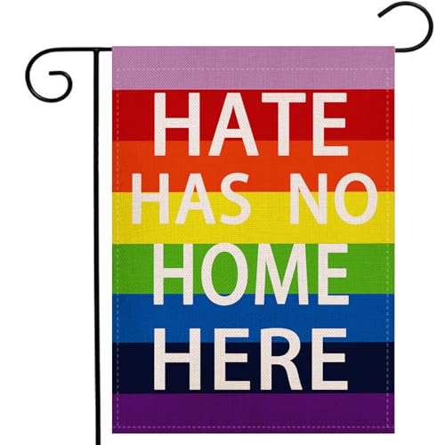 Hate Has no Home Here, Gartenflagge, 31,8 x 45,7 cm, doppelseitig, LGBTQ Community Yard Outdoor Flagge Hate Has no Home Here, Gartenflagge, 31,8 x 45,7 cm, doppelseitig, LGBTQ Community Yard Outdoor Flagge von Ogiselestyle