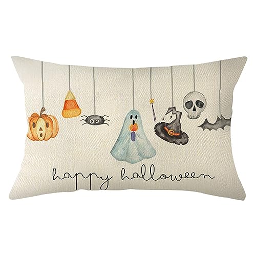 Ogiselestyle Happy Halloween Ghost Throw Pillow Covers, 12 x 20 Inch Jack o' Lantern Candy Corn Pillow Cases Decoration for Home Sofa Couch Ogiselestyle Happy Halloween Ghost Throw Pillow Covers, 12 x 20 Inch Jack o' Lantern Candy Corn Pillow Cases Decoration for Home Sofa Couch von Ogiselestyle