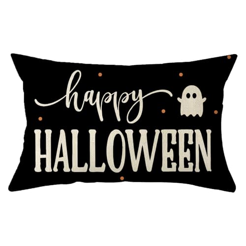 Ogiselestyle Kissenbezug "Happy Halloween", 30,5 x 50,8 cm, Geistermuster, gepunktet, Dekoration für Sofa, Couch Ogiselestyle Kissenbezug "Happy Halloween", 30,5 x 50,8 cm, Geistermuster, gepunktet, Dekoration für Sofa, Couch von Ogiselestyle