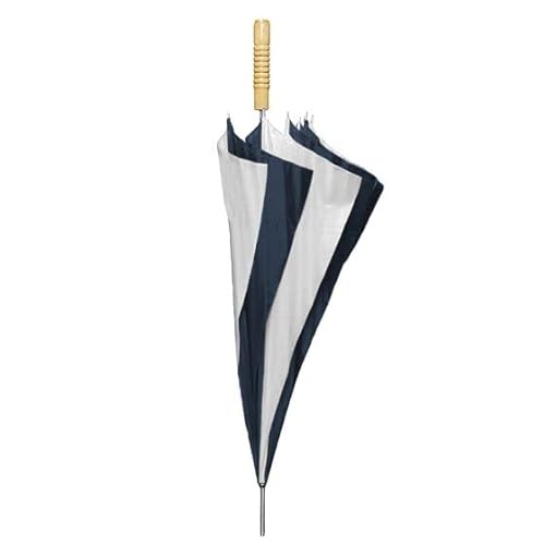 Automatischer Regenschirm 23" mit geradem Holzgriff, Zehenkappe und Stange aus Metall. Maße Artikel (cm): Ø 100 x 84 cm, weiß - NY von OgniBene s.r.l.s.