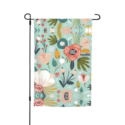 Gartenflagge mit Blumen, 30,5 x 45,7 cm, doppelseitig, Bauernhaus, Hof, saisonale Feiertags-Outdoor-Dekoration von Ogniwo