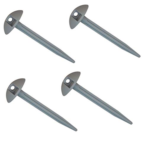 Ogquaton 50 x Bodenplane Kunststoff Zeltheringe Markise Teppich Heringe Heavy Duty Grau Kreativ und Nützlich von Ogquaton