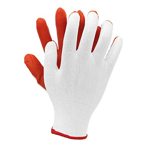 Ogrifox OX-LATUA_WP Schutzhandschuhe, Arbeitshandschuhe, Handschuhe, OX.11.386, Weiß-Orange, L Größe, 240 Paar von Ogrifox