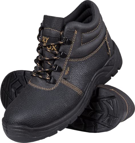 Ogrifox OX-SLX-T-OB Arbeitsschuhe Herren, Damen | Sicherheitsschuhe | Safety Shoes | ISO EN20347 | Schwarz-Gold | Größe 46 von Ogrifox