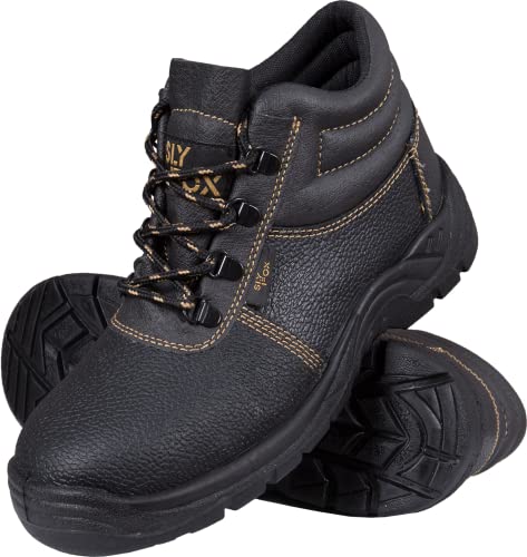 Ogrifox OX-SLX-T-SB Arbeitsschuhe Herren, Damen | Sicherheitsschuhe | Safety Shoes | ISO EN20345 | Schwarz-Gold | Größe 36 von Ogrifox