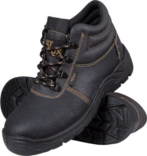 Ogrifox OX-SLX-T-SB Arbeitsschuhe Herren, Damen | Sicherheitsschuhe | Safety Shoes | ISO EN20345 | Schwarz-Gold | Größe 40 von Ogrifox