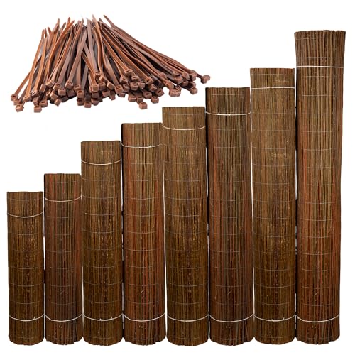 Weidenmatte 80 x 300 cm - Balkon Sichtschutz - Zaun Garten aus Holz - Sichtschutz Garten - Windschutz & Sonnenschutz - Schattenspender - 100% Natural von Ogrodzenia Wiklinowe