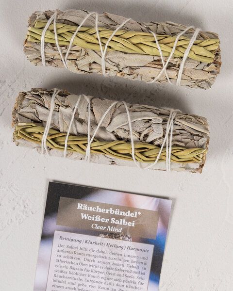 Oh Shanti Räucherbündel Weißer Salbei mit Sweetgrass, 2er Set von Oh Shanti