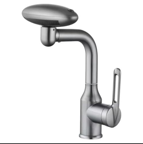 Waschbeckenarmatur ausziehbar 360° drehbar – Einhebelmischer mit Brause, 4 Strahlarten, Mischbatterie für Bad & Küche, Edelstahl Wasserhahn flexibel, modernes Design Waschbeckenarmatur ausziehbar 360° drehbar – Einhebelmischer mit Brause, 4 Strahlarten, Mischbatterie für Bad & Küche, Edelstahl Wasserhahn flexibel, modernes Design von OhCleany
