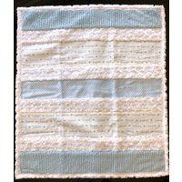 Handgemachte Moderne Baby Minky Babydecke Hellblaue "Geliebte" Krabbeldecke von OhMyModernBaby