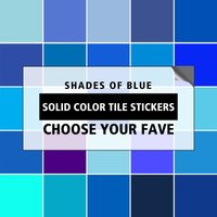 Fliesen Abziehen Und Aufkleben, Backsplash-Aufkleber - Einfarbige Blaue Fliesenaufkleber Für Wand Boden Set Mit 24 Oder 48 Stück #blau von OhMyTiles