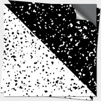 Bodenfliesen Aufkleber, Fliesen Abziehen Und Aufkleben - Edle Doch Moderne Schwarz-Weiß-Terrazzo Set Mit 24 Oder 48 Stück #terrazzo16 von OhMyTiles