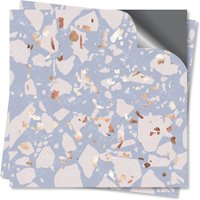 Bodenfliesen Aufkleber, Peel Und Stick Fliesen Für Wand Boden, Backsplash Aufkleber - Flieder Gold Modern Terrazzo Set Von 24 Oder 48 Stück #12 von OhMyTiles