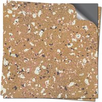 Bodenfliesen Aufkleber, Peel & Stick Fliese - Brauner Und Beiger Terrazzo Mit Faux Roségoldenen Glitzerdetails Set 24 Oder 48 Stück #terrazzo13 von OhMyTiles