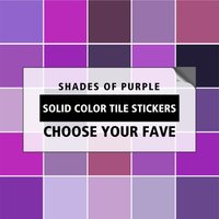 Peel & Stick Fliese, Backsplash Aufkleber - Einfarbig Lila Fliesenaufkleber Für Wand Und Boden Set Von 24 Oder 48 Stk #purple von OhMyTiles