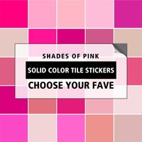 Peel & Stick Fliese, Backsplash Aufkleber - Einfarbig Rosa Fliesenaufkleber Für Wand Und Boden Set Von 24 Oder 48 Stück #pink von OhMyTiles