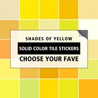 Peel & Stick Fliese, Backsplash Aufkleber - Einfarbige Gelbe Fliesenaufkleber Für Wand Und Boden Set Von 24 Oder 48 Stück #yellow von OhMyTiles