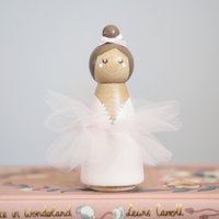 Ballerina Holz Peg Doll - Ballett Geschenk Kinderzimmer Dekor von OhSewRosieHandmade