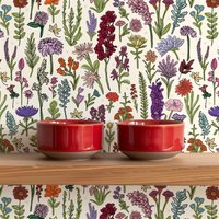 Witchy Wildblumen Tapete in Rolle Cottagecore Blumen Wandbild von OhSoDaisyShop