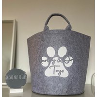 Personalisierter Aufbewahrungskorb Aus Filz | Haustier Spielzeug Tasche Babyzimmer Aufbewahrung Spielzimmer Spielzeugkiste Für Haustiere Schlafzimmer von OhSooAbleToLabel