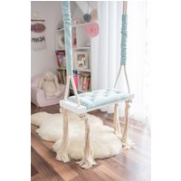 Swing Medium Ohswing 60x25 - Mint. Für Kinder For Kids, Home Wood, Cotton Rope, Wedding Decoration, Boho, Perfect As A Gift von OhSwing