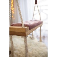 stylish Oak Swing Medium 60cm On Ropes For Children & Adults - Ohswing Home Swing, Cotton Rope, Wedding Decoration, Boho, Gift, Props stylish Oak Swing Medium 60cm On Ropes For Children & Adults - Ohswing Home Swing, Cotton Rope, Wedding Decoration, Boho, Gift, Props von OhSwing