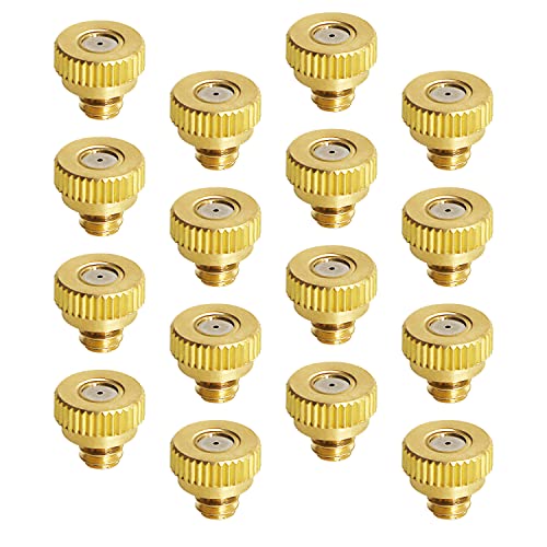 Ohamtes 16 Stück Öffnung Durchmesser 0,15 mm G3/16 (10-24 UNC) Außengewinde Messing Sprühdüsen Niederdruck Zerstäuber Mikronebel Sprinkler von Ohamtes