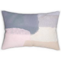 Abstraktes Lumbales Kissen, Boho Pastell Lavendel Flieder Lila Beige Creme Blush Rosa Modernes Aquarell Stilvolle Minimalist Couch Wohnkultur von OhanaModernDecor