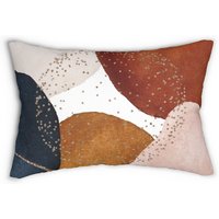 Boho Chic Werfen Lendenkissen, Abstrakt, Rost Gebrannt Orange, Beige, Blush Rosa, Marine Blau, Fancy Luxus, Wohnung, Haus Büro Dekor von OhanaModernDecor