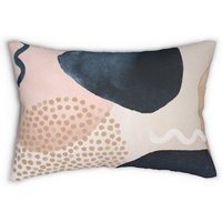 Boho Chic Werfen Lumbalen Kissen, Abstrakt, Blush Rosa, Marine Beige Elfenbein, Schick Luxus, Wohnung, Haus Büro Dekor, Couch Akzent von OhanaModernDecor