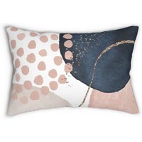 Boho Chic Werfen Lumbalen Kissen, Abstrakt, Rost, Blush Rosa, Marine Blau, Schick Luxus, Wohnung, Home Office Dekor, Couch Bettwäsche Akzent von OhanaModernDecor