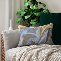 Boho Dekokissen, Himmelblau Gelb Grau Beige, Ausgefallen Elegant, Bunt Minimalistisch, Couch Wohnkultur, Modernes Kissen von OhanaModernDecor