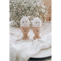Eierbecher Mit Name Aus Holz | Personalisiertes Geschenk Zu Ostern Oster Tischdekoration Ostergeschenk Erzieher, Tagesmutter, Familie von Ohcolli