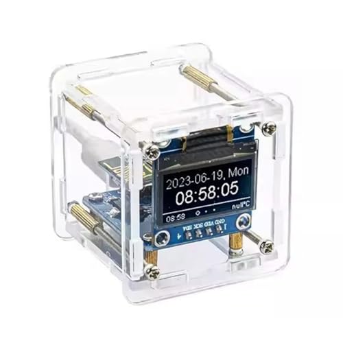 Ohewiiuk ESP8266 DIY Elektronik-Kit Mini Wettervorhersage Uhr Kit WiFi Vernetzt mit OLED-Display und Gehäuse DIY Schweißen von Ohewiiuk