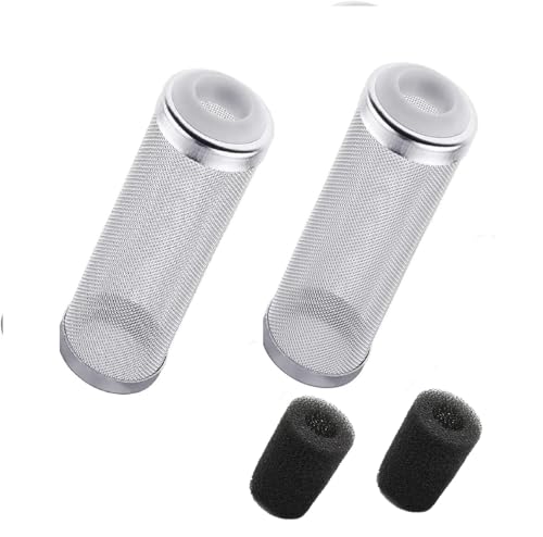16 MM Aquarium Aussenfilter Filterschutz 2 Stück Edelstahl-Aquariumfilter Filterschutz Mit Filterschwamm Aquarium-Filterschutz Guard Mesh Net, Aquarium Schutzhülle Für Schutz Fliessen Fisch Garnele von Ohh-nanjoo