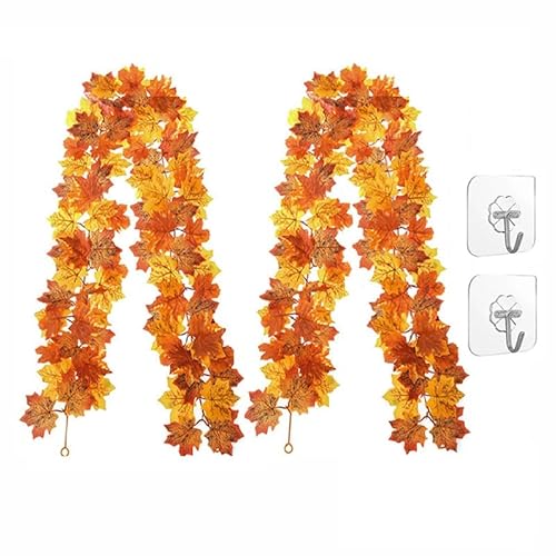 2 Stück Herbst Girlande Ahornblätter, Herbstblätter Girlande Herbstgirlande, Herbstdekoration,Herbst Girlandes Blätter Blättergirlande Herbstlaub Ahorn Herbstdeko Hängend Ahornblätter Deko, 175cm 2 Stück Herbst Girlande Ahornblätter, Herbstblätter Girlande Herbstgirlande, Herbstdekoration,Herbst Girlandes Blätter Blättergirlande Herbstlaub Ahorn Herbstdeko Hängend Ahornblätter Deko, 175cm von Ohh-nanjoo