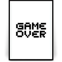 Game Over Poster Print, Gaming Prints, Gamer Geschenke, Teen Room Dekor, Jungen Zimmer Videospiele Wandkunst, Man Cave 227 von OhhMyPrint