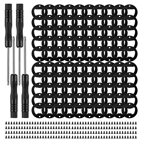 Ohiyoo 100 Set DIY Flaschenöffner Kit - Edelstahl Metall Öffner Einsätze für Holz (Schwarz) von Ohiyoo