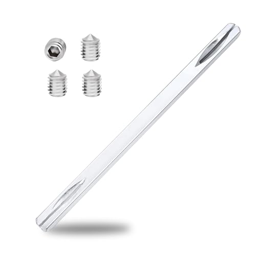 8mm x150mm Vierkantstift für Türklinke, Türgriff Spindelstange mit M6 Schraube, Befestigungsstift Türgriff Stahl Spindelstange Massivstahl, Türbeschlag Vierkant Stift für Drückergarnitur von Ohling