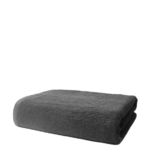 Ohm - Badetuch - Großes Handtuch für Erwachsene - 100 x 150 cm Baumwolle 500 g/m² - Besonders weich & saugfähig - Zertifiziert durch Oeko-TEX - Anthrazitgrau von Ohm