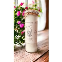 Trauerkerze Sternenkind Personalisierbar Mit Namen Stearin Kerze Handgegossen Gelb Oder Weiß, Heilstein Selenit Herz von OhneBrimborium