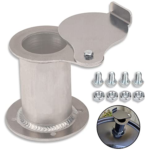 Abgasdämpfer für UDS 16 30 55 Gallonen Ugly Drum BBQ Smoker in Tropfenform, mit Schrauben, 5,1 cm von Ohoho