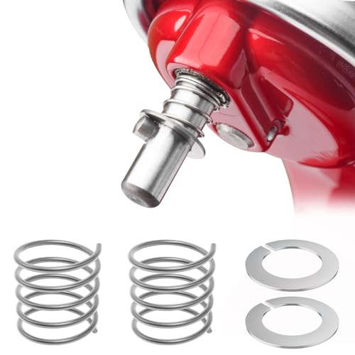 Feder und Unterlegscheibe aus Edelstahl 304 für Kitchenaid Mixer, 3,5 Quarts bis 7 Quarts – Schnellinstallationsfeder und Unterlegscheibe, 2 Stück Feder und Unterlegscheibe aus Edelstahl 304 für Kitchenaid Mixer, 3,5 Quarts bis 7 Quarts – Schnellinstallationsfeder und Unterlegscheibe, 2 Stück von Ohoho