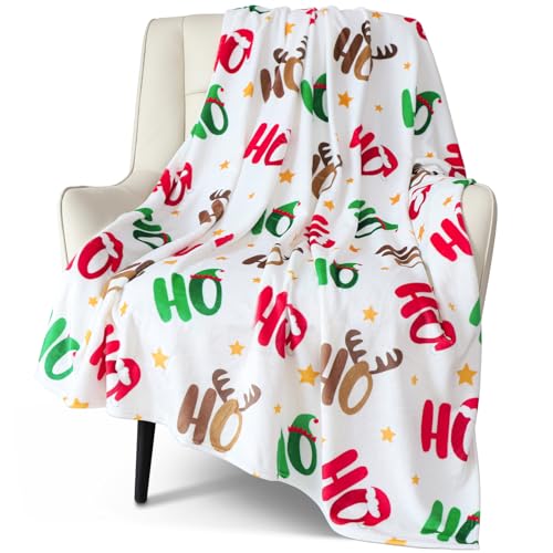 Ohok Weihnachten Kuscheldecke, gemütlicher Flauschig Decke, Warm Wohndecke Sofaüberwurf Decke für drinnen, draußen Sofadecke Weihnachtsdeko für Familie (HO Hirsch, 150x200cm) von Ohok
